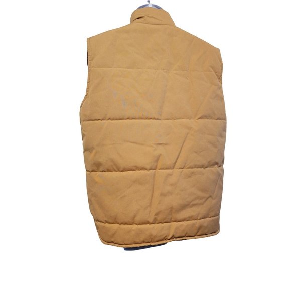 Christopher Rand Puffer Ski Vest Rare Trucker Ranch Cowboy Tan Men Large - Picture 4 of 4